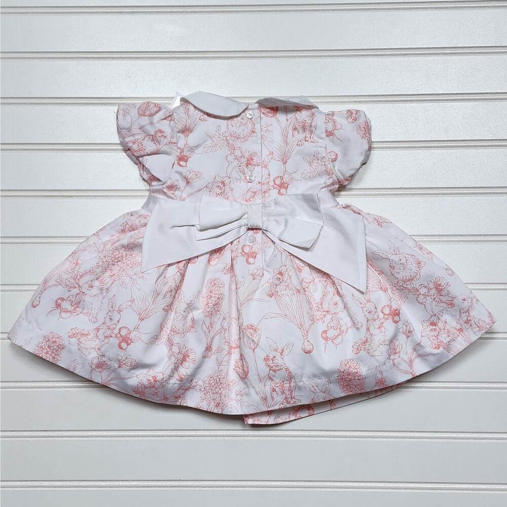 NWT Janie and Jack Rabbit Toile Print Dress - Picture 3 of 7